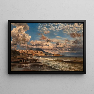 Rudolf von Alt - Naples view from the Northwest over the Bay of Naples with Vesuvius in the background.webp
