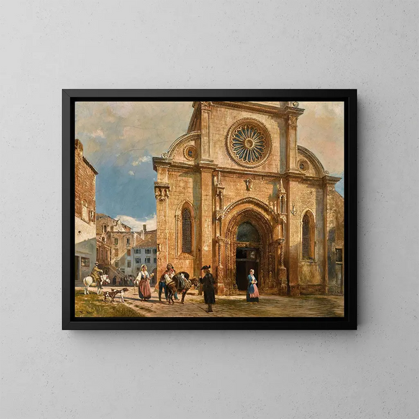katedralen Saint-Jacques i Šibenik - Rudolf von Alt — inramlat konstverk på väggen