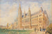 L'Hôtel de Ville i Vienne och Hôtel de Ville-platsen med figurer - Rudolf von Alt — vy av konstverket
