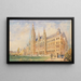 L'Hôtel de Ville i Vienne och Hôtel de Ville-platsen med figurer - Rudolf von Alt — inramlat konstverk på väggen
