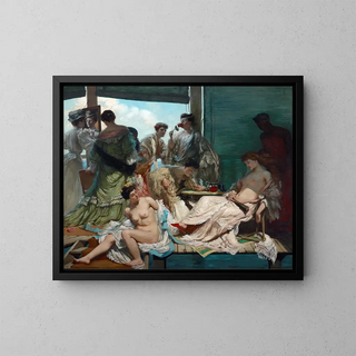 L'été - Rupert Bunny — inramlat konstverk på väggen