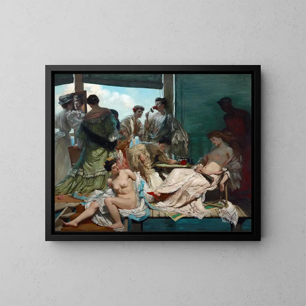 L'été - Rupert Bunny — inramlat konstverk på väggen