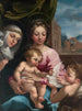 den Vierge à l'Enfant med den unge helige Johannes Döparen och heliga Katarina av Siena - Rutilio Manetti — vy av konstverket