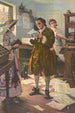 Benjamin Franklin tryckare Philadelphia - S.M. Arthurs — vy av konstverket