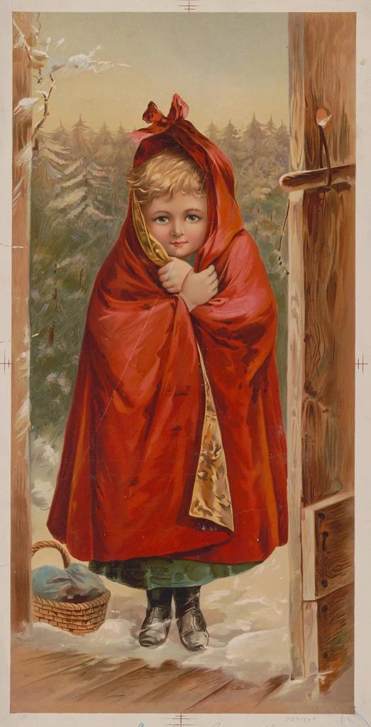 Reproduktion av målningen Le Petit Chaperon rouge - Sackett Wilhelms Litho