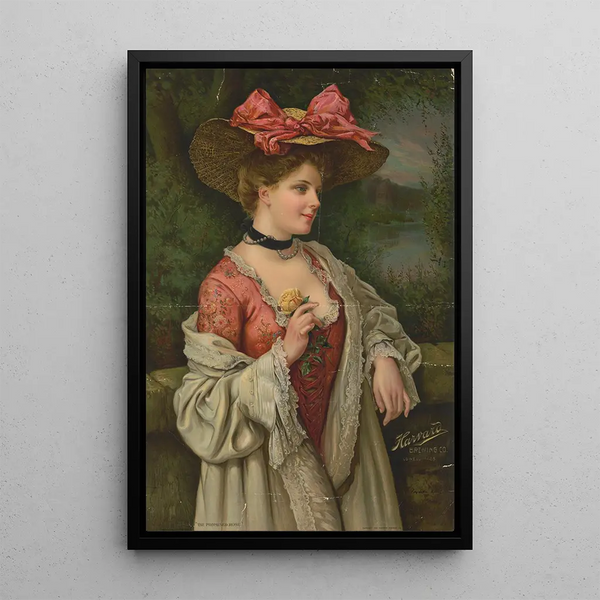 La rose promise - Sackett Wilhelms Litho — inramlat konstverk på väggen