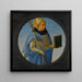 Saint Augustin - Bartolomeo di Giovanni — inramlat konstverk på väggen
