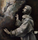 Saint François som mottar stigmata - El Greco Domenikos Theotokopoulos — vy av konstverket