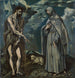 Saint Jean-Baptiste och Saint François d'Assise - Atelier d'El Greco — vy av konstverket
