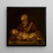 Saint Joseph med Jesusbarnet - Giovanni Battista Salvi da Sassoferrato — inramlat konstverk på väggen