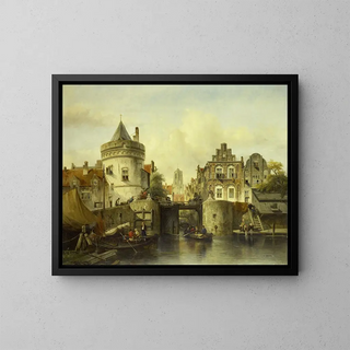 Salomon Leonardus Verveer - Imaginary View based on the Kolksluis Amsterdam.webp