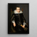 Portrait av en man möjligen Walterus Fourmenois 1596-1653 - Salomon Mesdach — inramlat konstverk på väggen