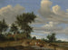 En landsväg - Salomon van Ruysdael — vy av konstverket