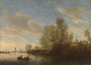 Salomon van Ruysdael - River view near Deventer.webp