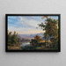 Vue du lac Fucino - Salvatore Fergola — inramlat konstverk på väggen