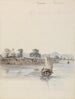 Vue sur la rivière près de Rajmahal - Samuel Davis — vy av konstverket