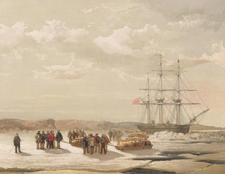 Samuel Gurney Cresswell - SledgeParty leaving HMS Investigator in Mercy Bay under command of Lieutenant Gurney Cresswell April 15 1853.webp