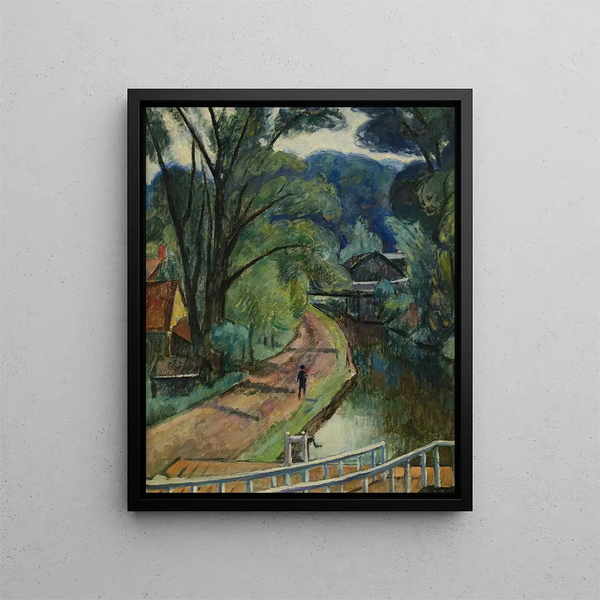 En stadspark i Paris, Frankrike - Samuel Halpert — inramlat konstverk på väggen