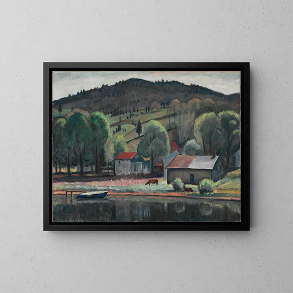 Eddyville - Samuel Halpert — inramlat konstverk på väggen