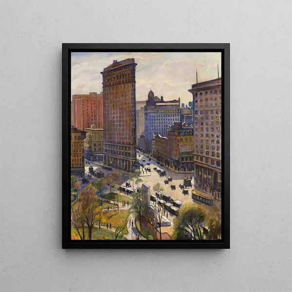Le Flatiron Building - Samuel Halpert — inramlat konstverk på väggen