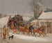 Le carrosse de la Royal Mail de Londres dans la neige - Samuel Henry Alken — vy av konstverket