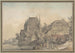 Vue d'un village au bord d'une rivière - Samuel Hieronymus Grimm — vy av konstverket