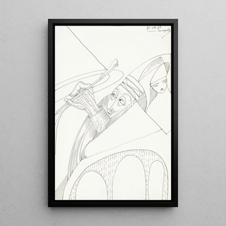 Samuel Jessurun de Mesquita - Man met een pen in de hand en een figuur met een hoed.webp