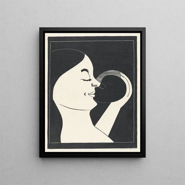 Mor och barn - Samuel Jessurun de Mesquita — inramlat konstverk på väggen