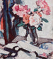 Rosor roses i en glasvas - Samuel John Peploe — vy av konstverket