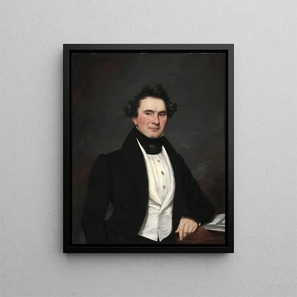 Portrait av en man - Samuel Lovett Waldo — inramlat konstverk på väggen
