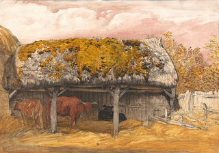 Samuel Palmer - A Cow Lodge with a Mossy Roof.webp