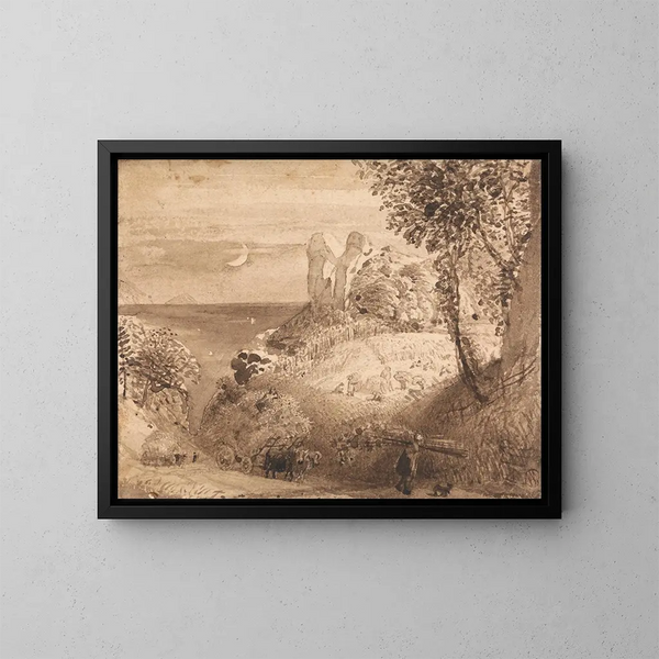 En pastoral scen - Samuel Palmer — inramlat konstverk på väggen
