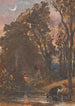djurvård vid skymningen - Samuel Palmer — vy av konstverket