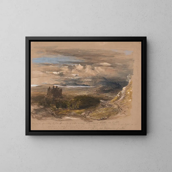 Château de Harlech - Samuel Palmer — inramlat konstverk på väggen