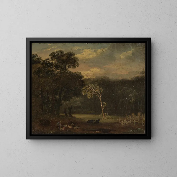 Croquis efter naturen i Sion-parken - Samuel Palmer — inramlat konstverk på väggen