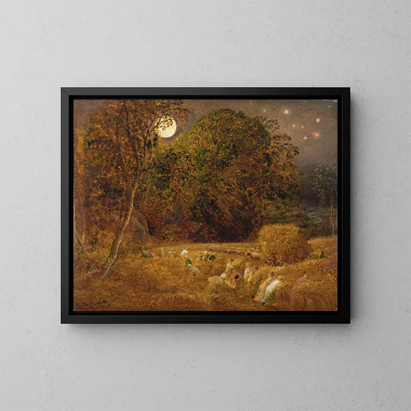 La Lune de la récolte - Samuel Palmer — inramlat konstverk på väggen