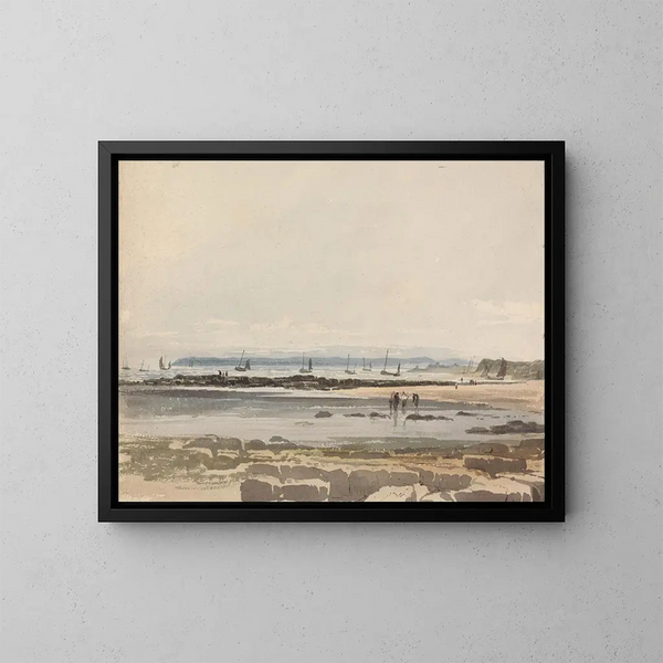 Strandscen - Samuel Prout — inramlat konstverk på väggen
