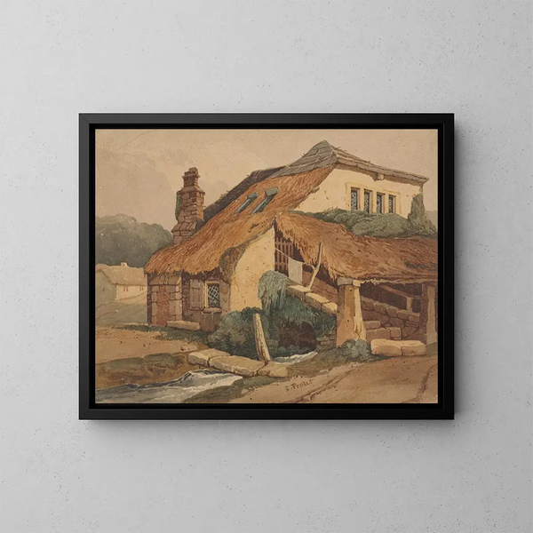 Kingsteignton, Devon - Samuel Prout — inramlat konstverk på väggen