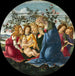 La Madone adorant l'Enfant med fem änglar - Sandro Botticelli — vy av konstverket