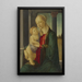 La Vierge à l'Enfant - Sandro Botticelli — inramlat konstverk på väggen