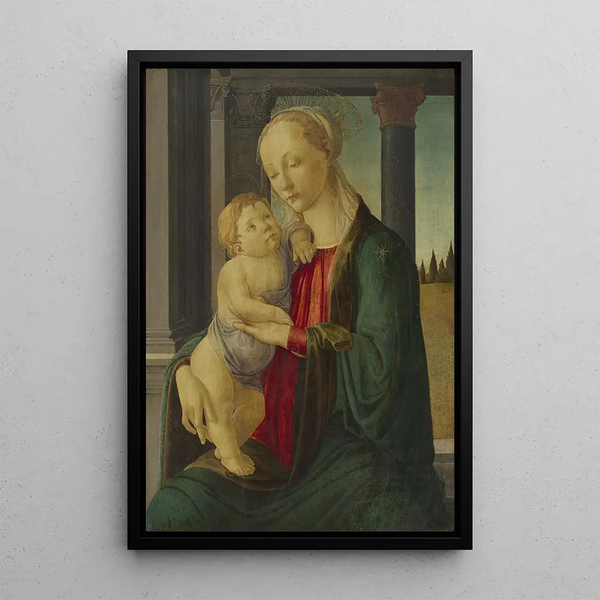 La Vierge à l'Enfant - Sandro Botticelli — inramlat konstverk på väggen
