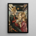 La Vierge à l'Enfant avec des anges - Sandro Botticelli — inramlat konstverk på väggen