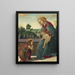 La Vierge à l'Enfant avec le jeune saint Jean-Baptiste av Sandro Botticelli — inramlat konstverk på väggen