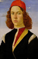 Porträtt av en ung man - Sandro Botticelli — vy av konstverket