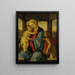 La Vierge à l'Enfant avec le petit saint Jean-Baptiste av Sandro Botticelli — inramlat konstverk på väggen