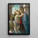 La Vierge à l'Enfant avec un ange - Sandro Botticelli — inramlat konstverk på väggen
