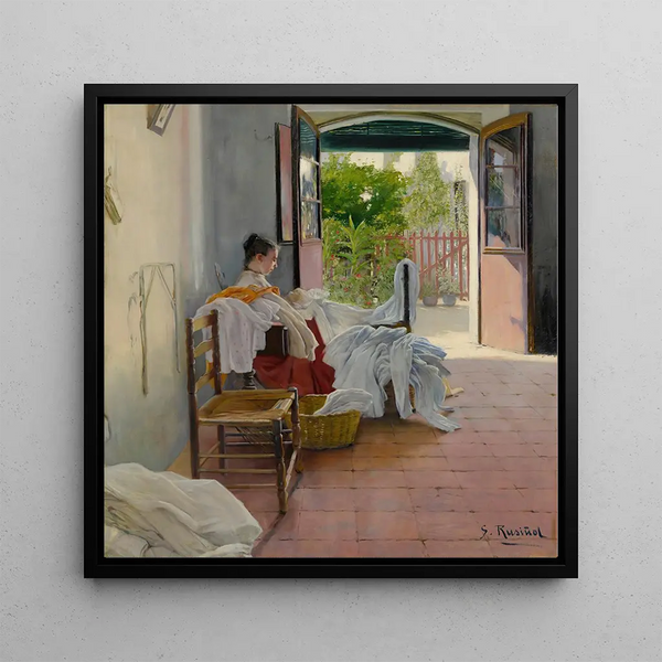 Målning La couturière Sitges - Santiago Rusiol | Konsttryck