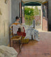 La couturière Sitges - Santiago Rusiol — vy av konstverket