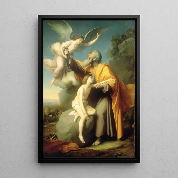 Le Sacrifice d'Isaac - Santiago Rebull — inramlat konstverk på väggen