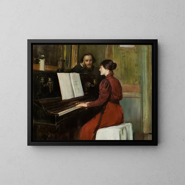 En roman - Santiago Rusiñol — inramlat konstverk på väggen